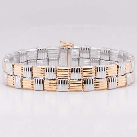 18k Rose Gold Cuban Link 6.50mm Hidden Box Clasp Bracelet 7.25 28g