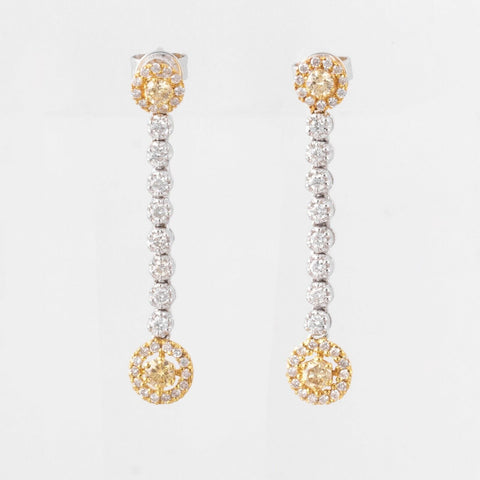 Amazing 18kt gold, enamel, and diamond dangle earrings  #jordanclinesjewelers #louisville…