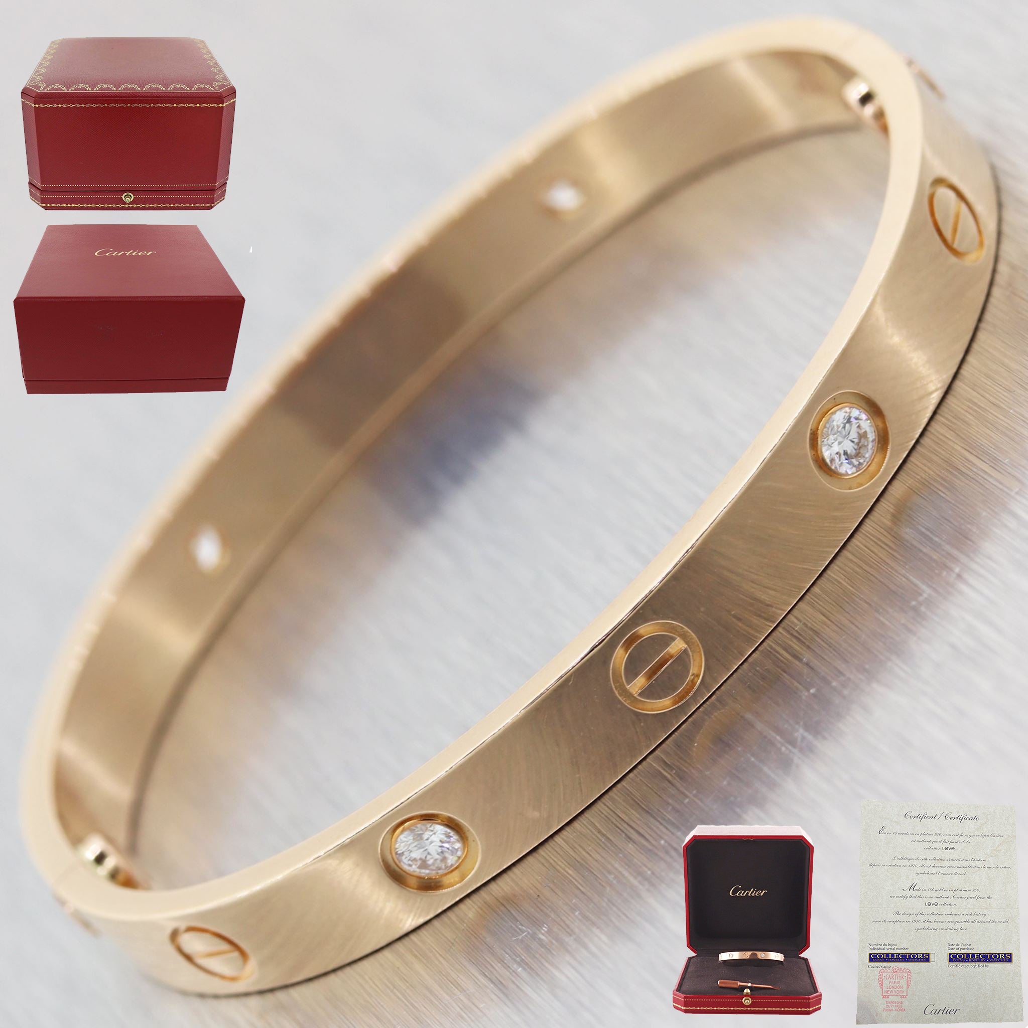 rose gold cartier style bracelet
