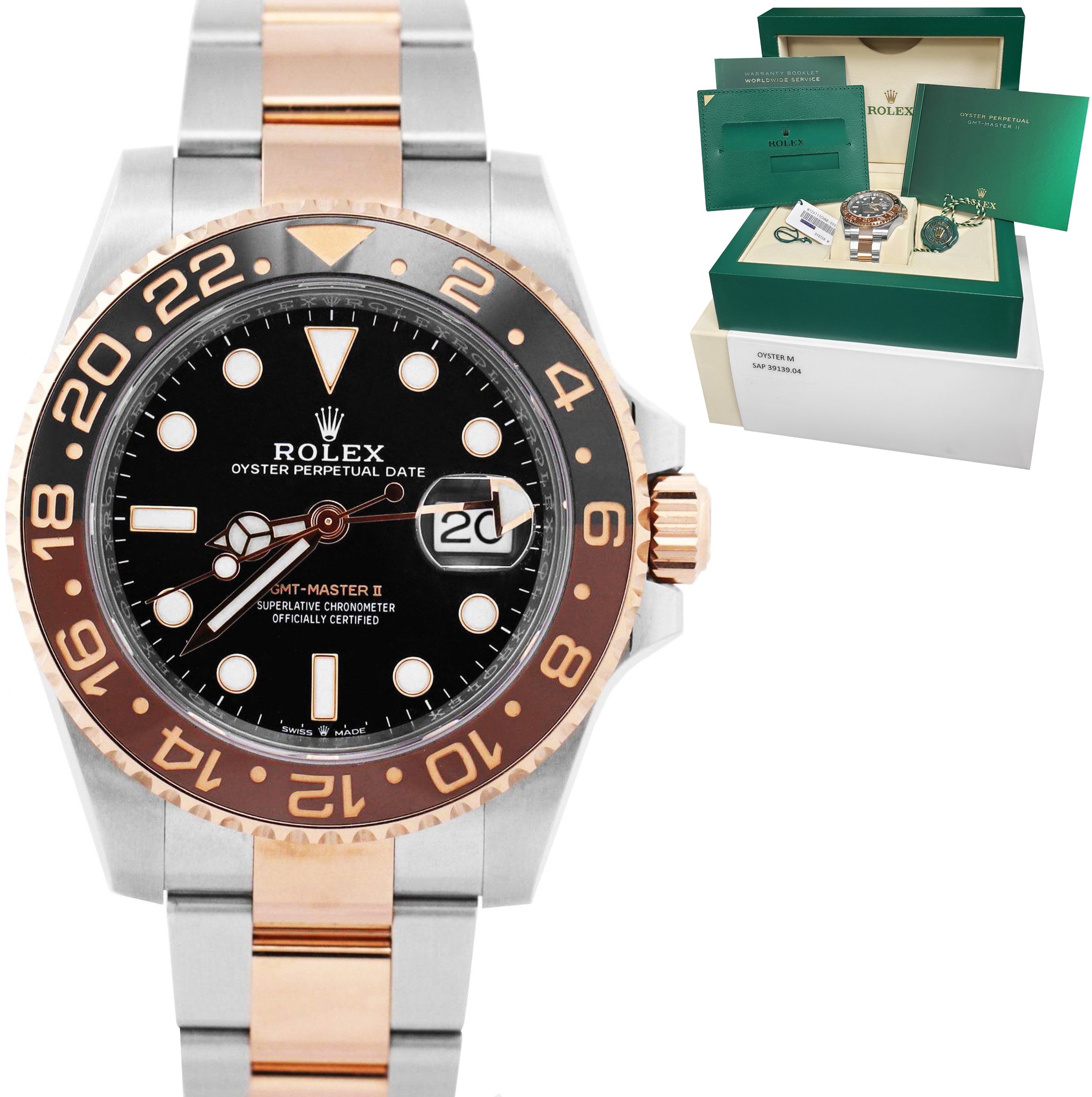 rolex gmt rose gold steel