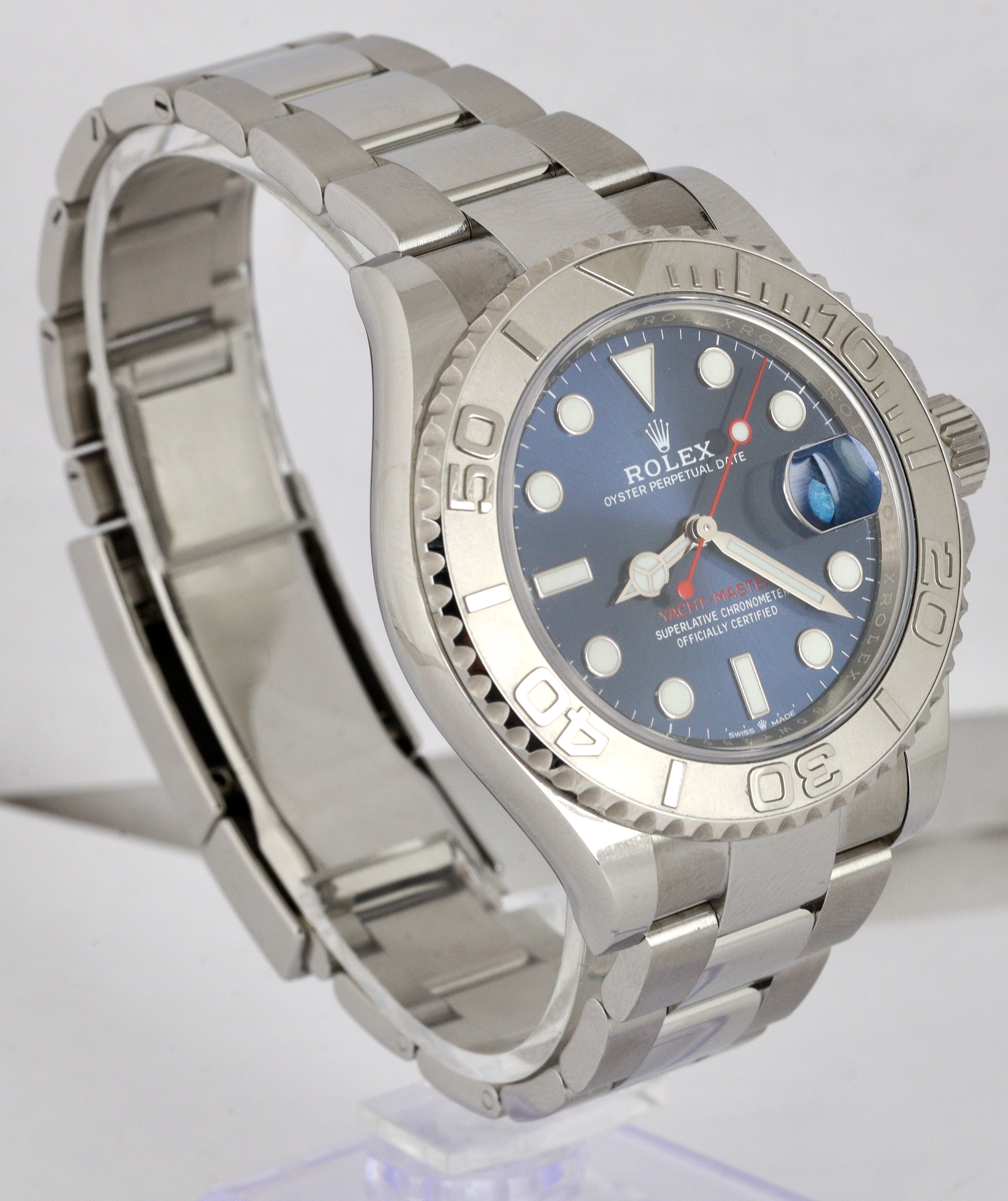 2020 Rolex Yacht-Master 40mm Blue 126622 Stainless Steel Platinum Oyst ...