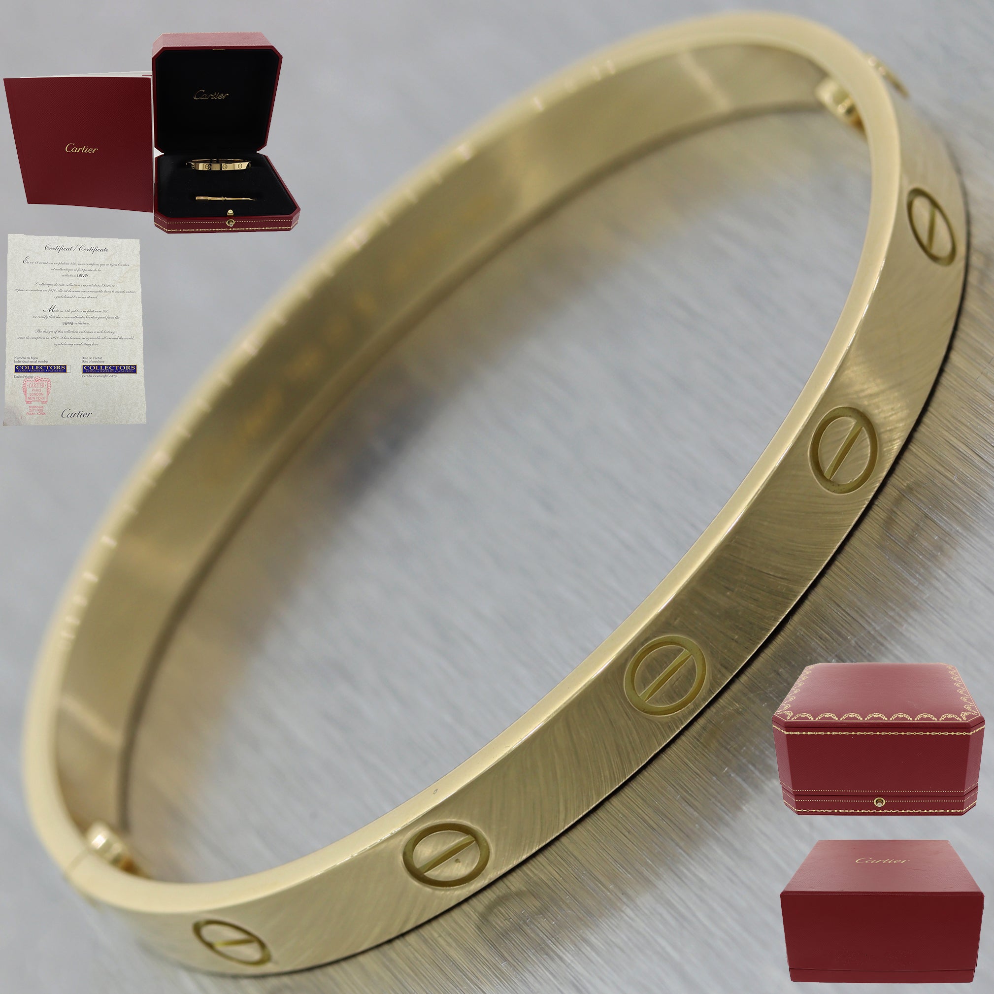 gold cartier style bangle