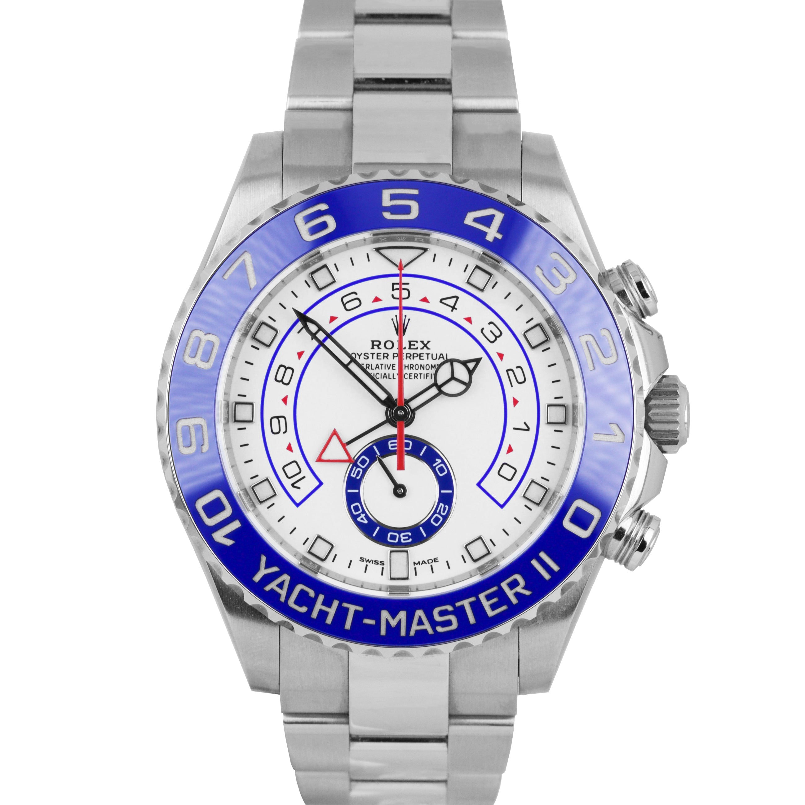 yacht master 2 blue hands