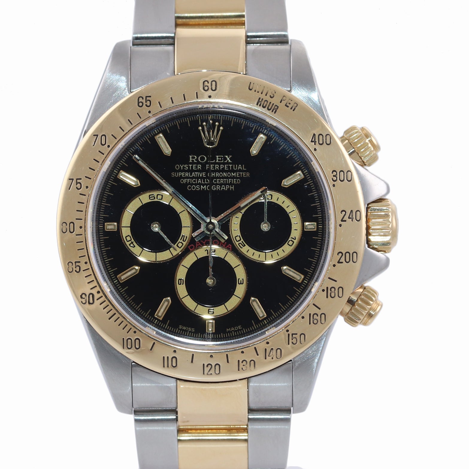 rolex daytona two tone gold face