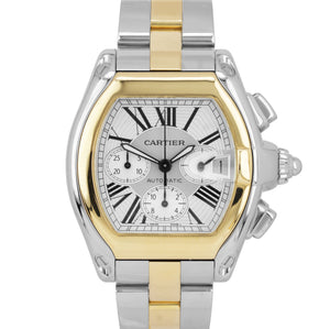 cartier roadster two tone mens