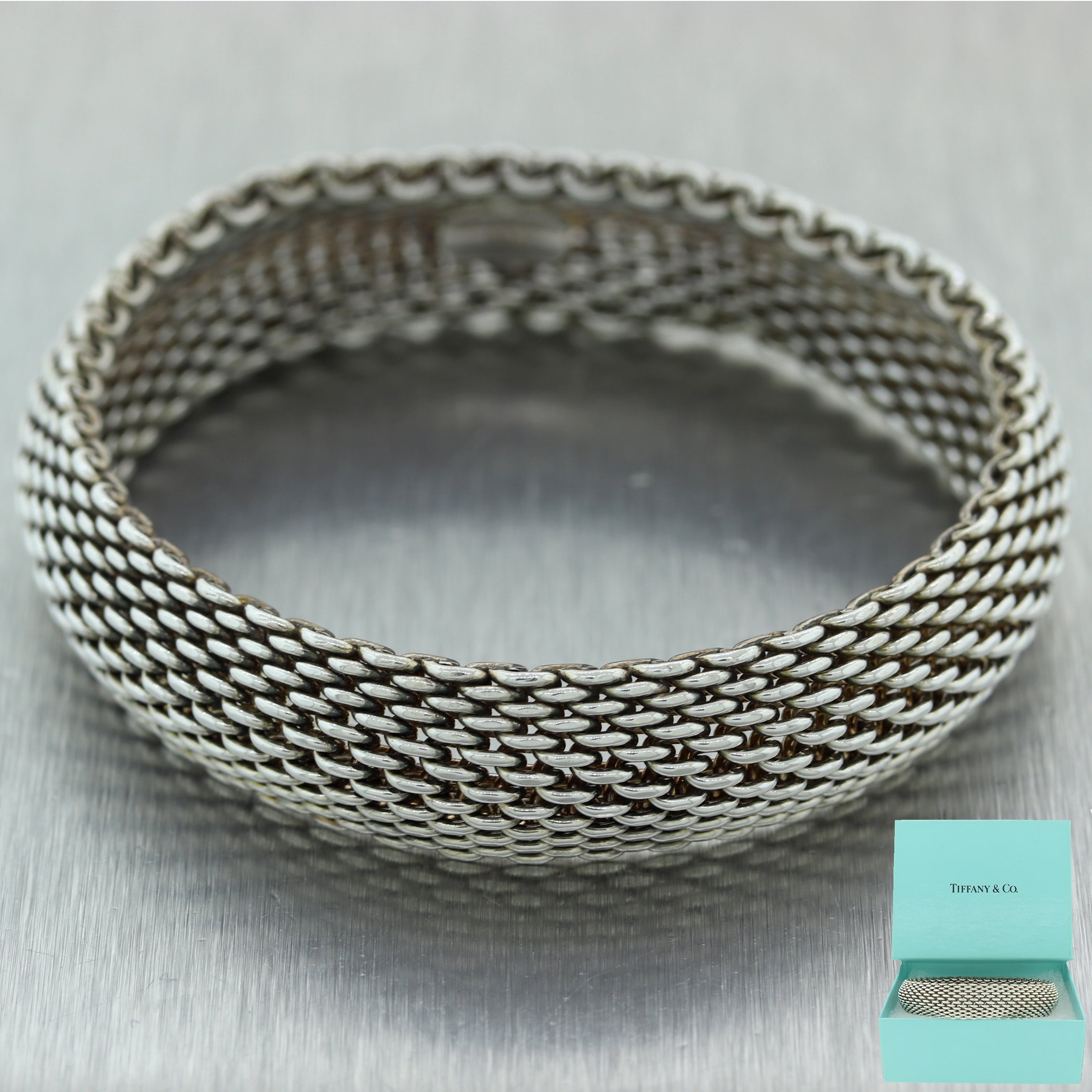 tiffany sterling mesh bracelet