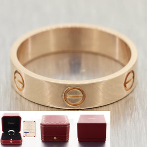 Cartier 18k Rose Gold Love Ring Size 67 