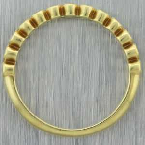 Vintage Estate 14k Yellow Gold Bezel Set 0.25ctw Diamond Band Ring