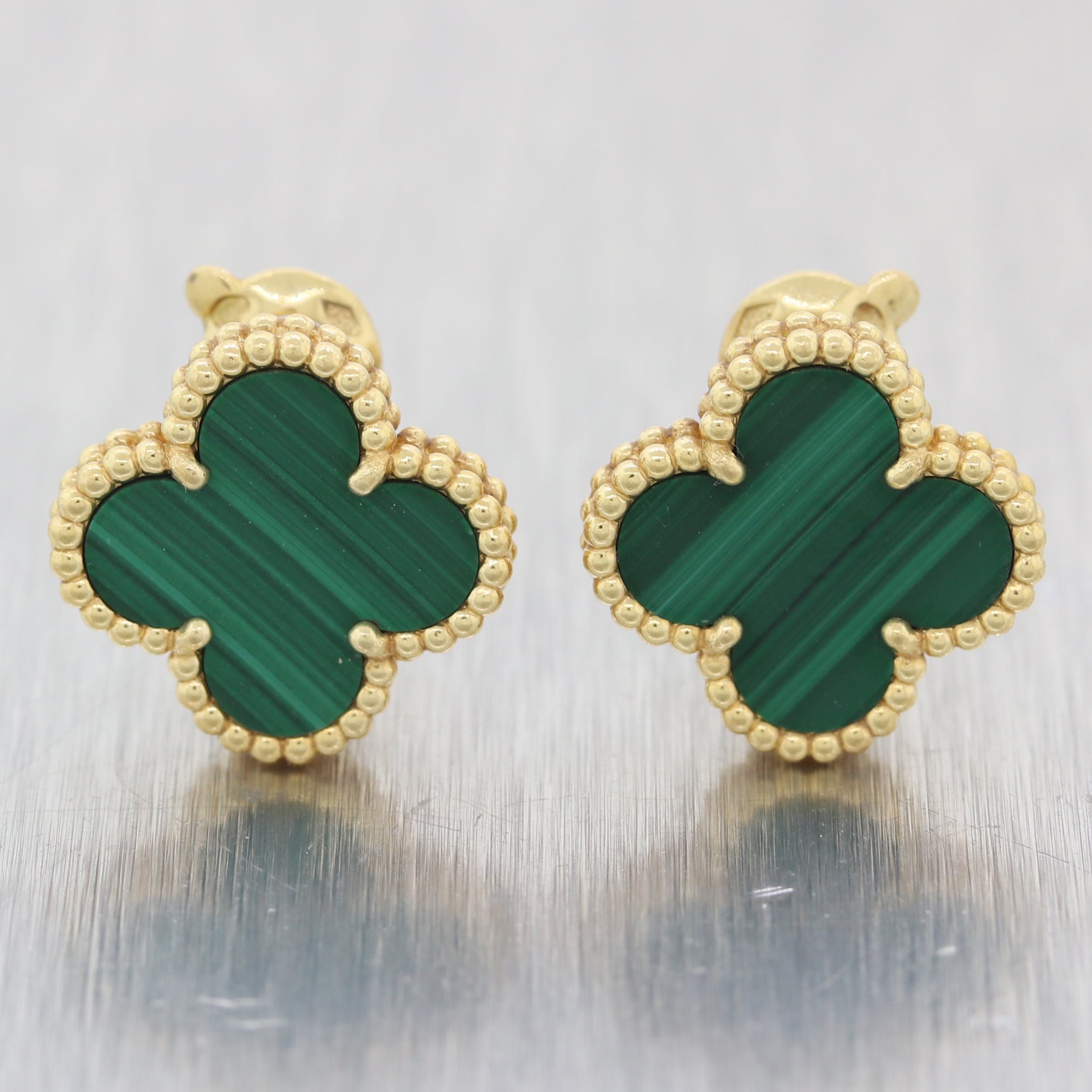 van cleef and arpels malachite earrings