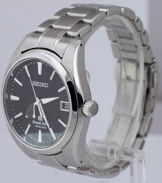 Grand Seiko Spring Drive 40mm Stainless Steel Black Automatic Watch SB