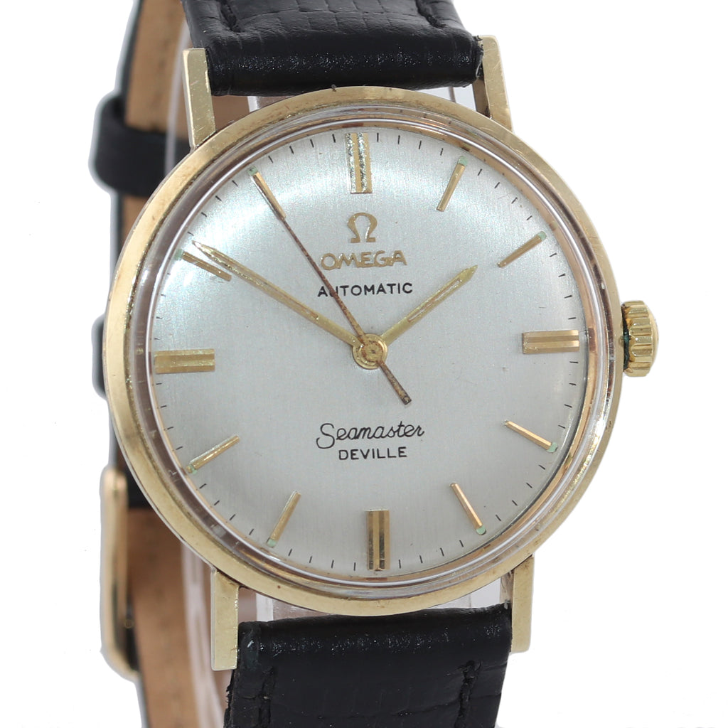 Vintage Omega Seamaster DeVille Solid 14k Yellow Gold Automatic 34mm W