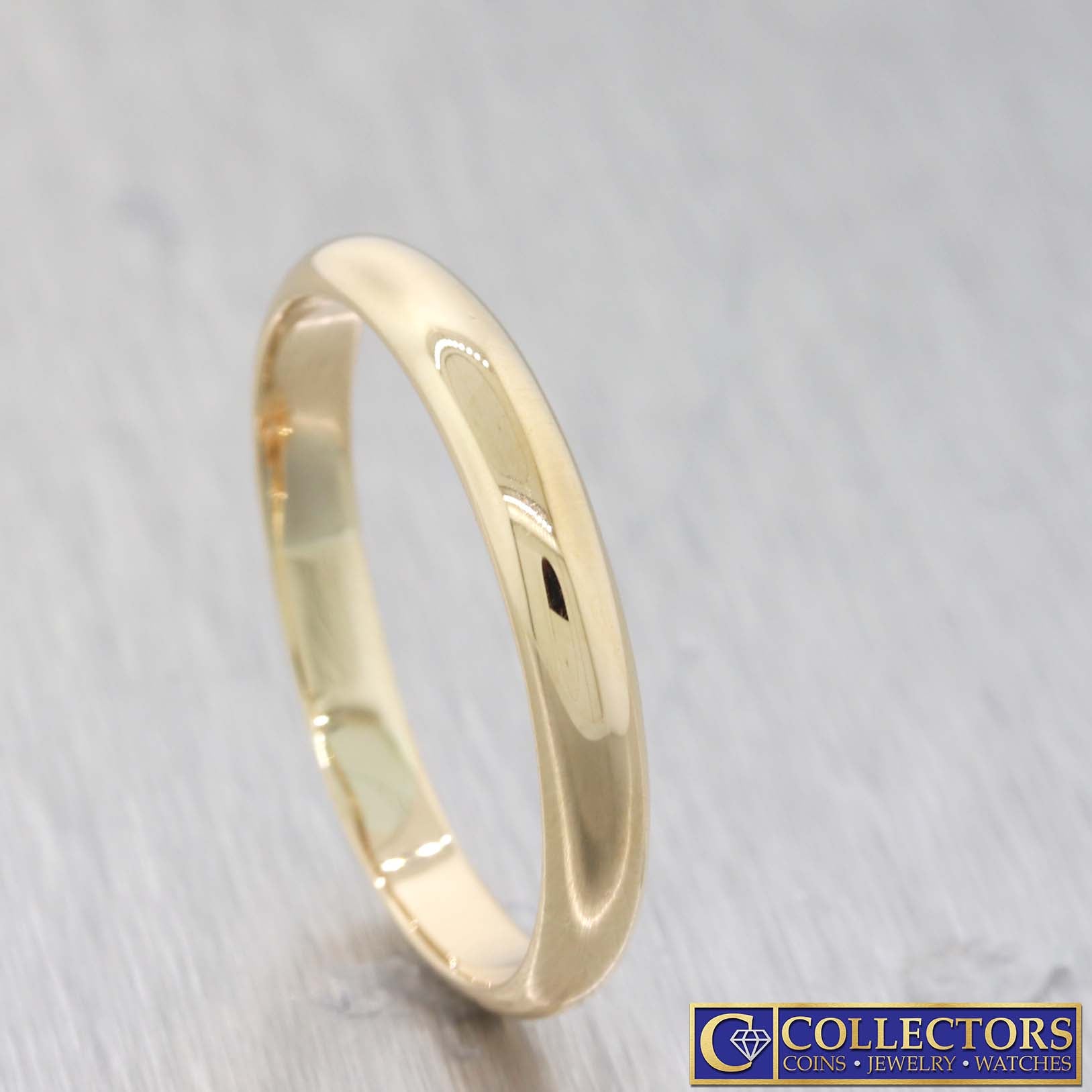 Mens 18k Solid Yellow Gold 3mm Wide Wedding Band Ring 4.7g