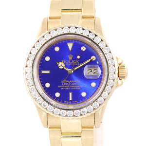 rolex submariner blue gold diamond