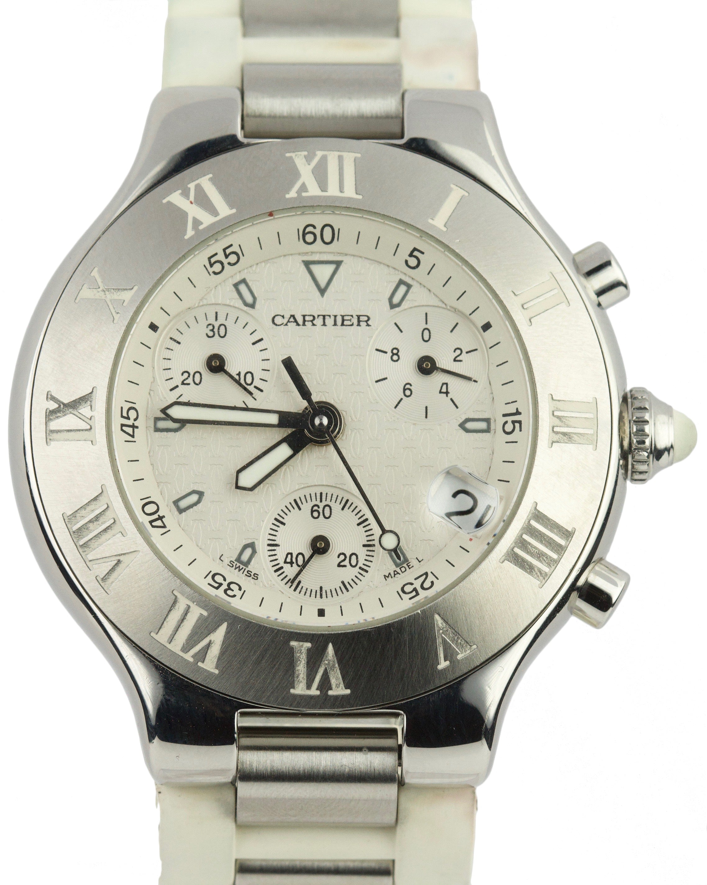 cartier men's must 21 chronograph