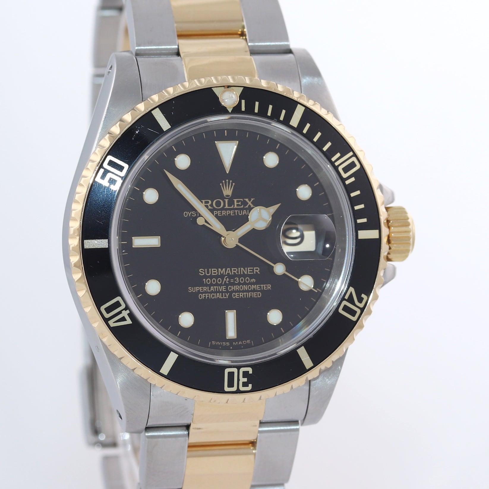 rolex submariner 16613 black and gold