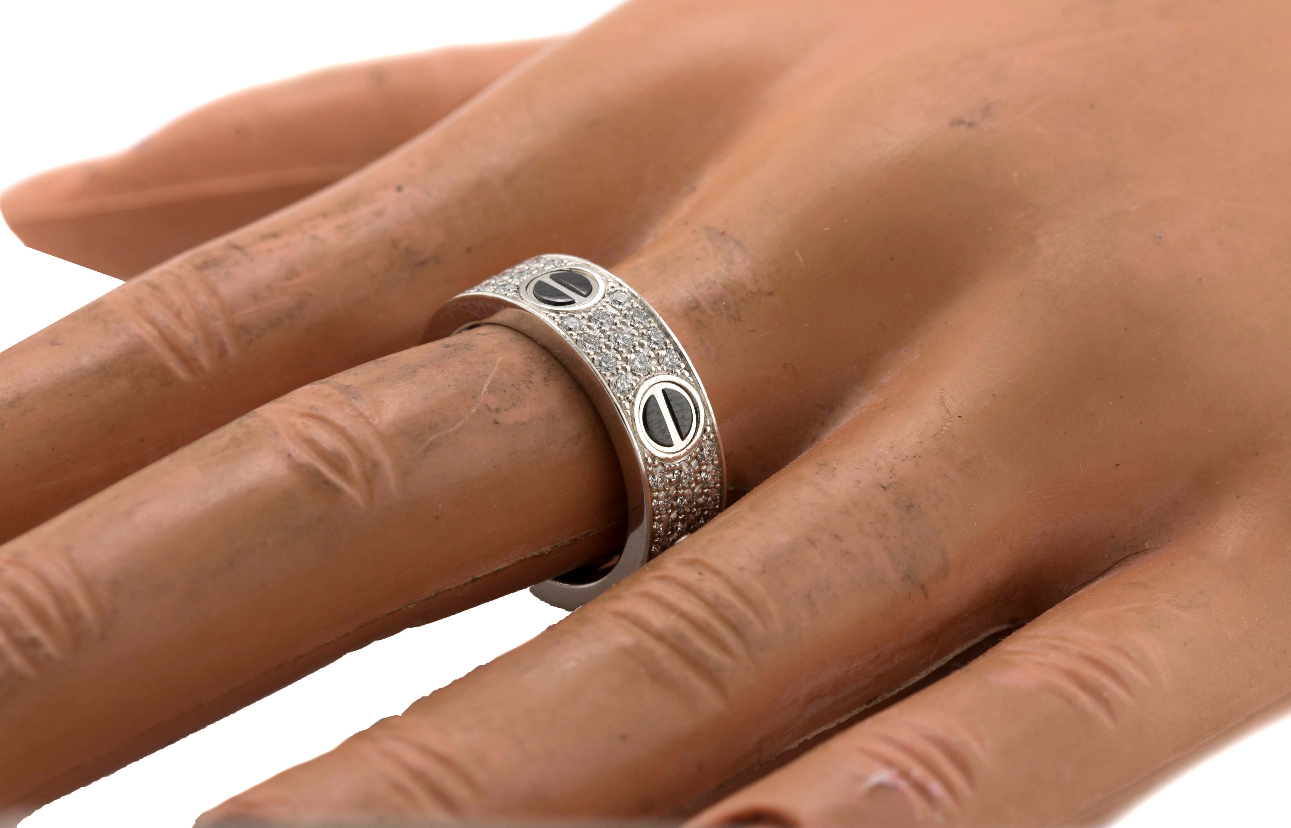 cartier diamond screw ring