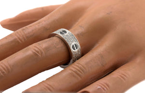 cartier diamond mens ring