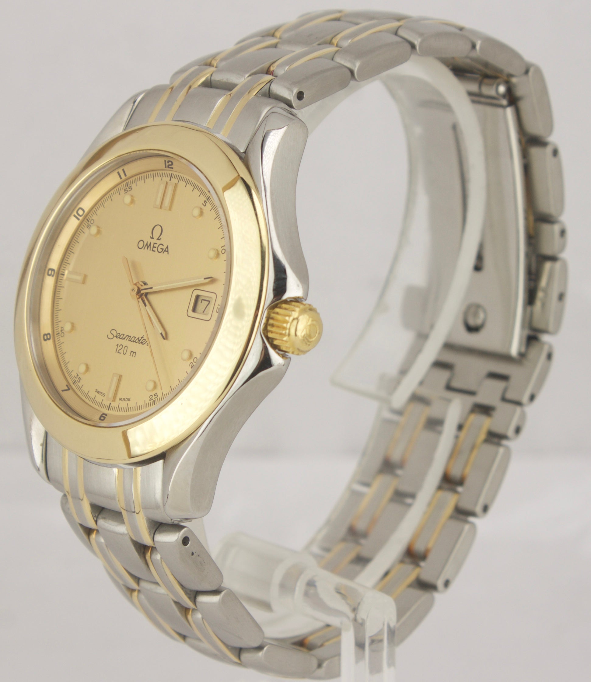 omega seamaster two tone gold