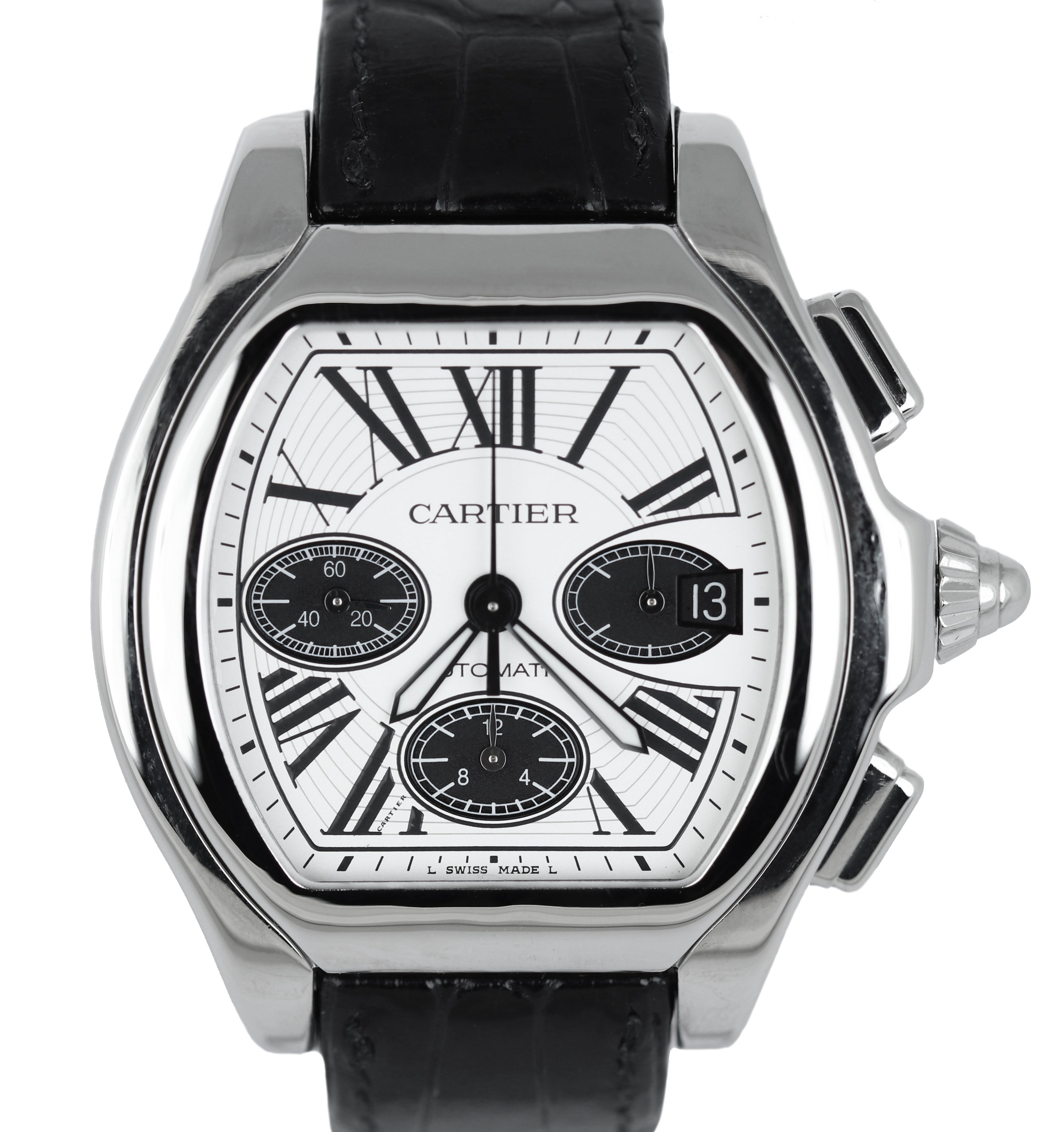 cartier roadster black dial