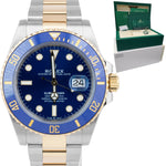2021 Rolex Submariner Date 41mm Ceramic Two-Tone Steel Blue Watch 126613 LB CARD