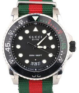 gucci dive stainless steel watch