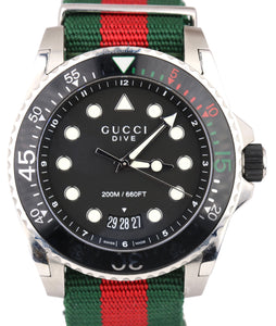 Gucci Dive Stainless Steel Date Quartz 