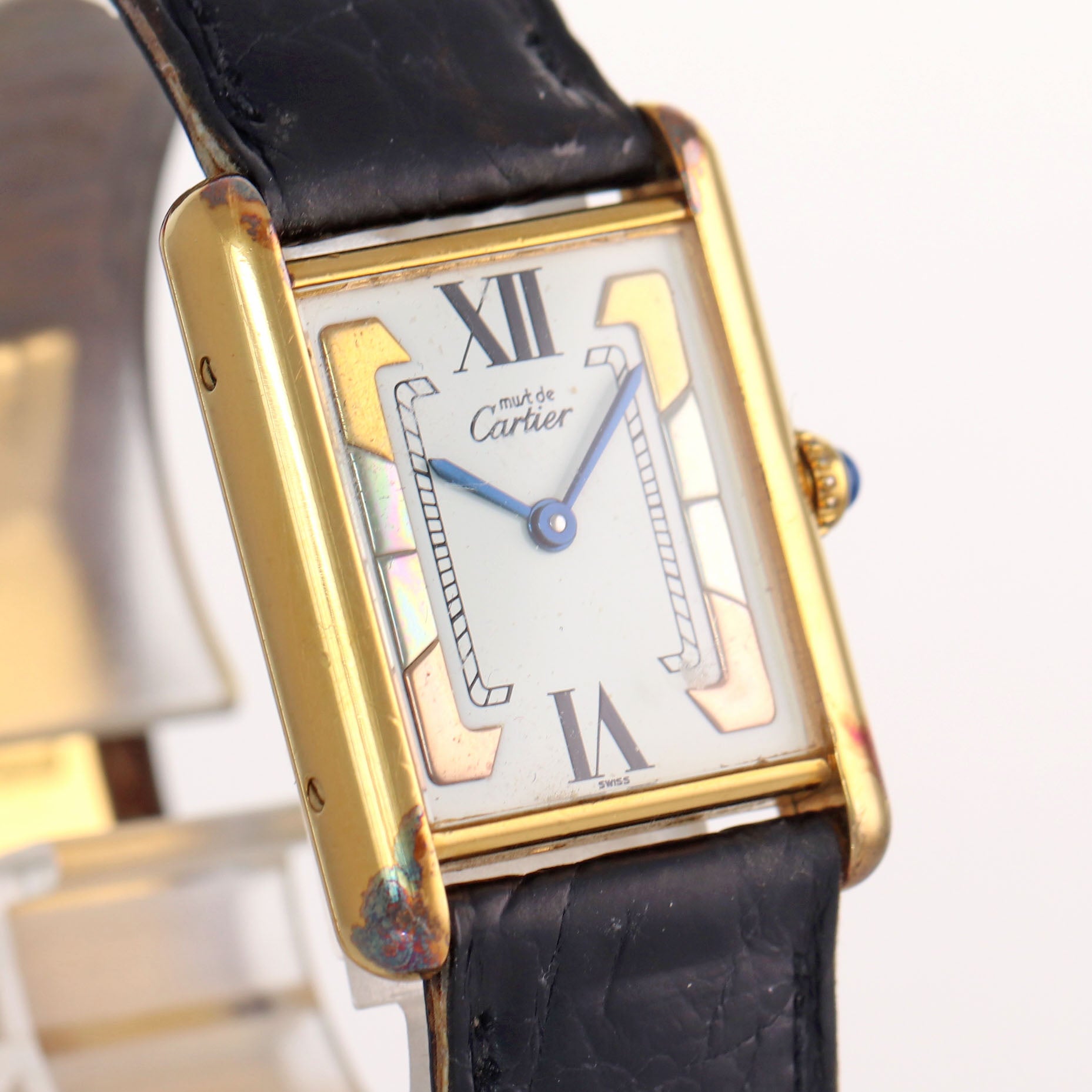 cartier tank vermeil tricolor