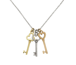 tiffany three key necklace