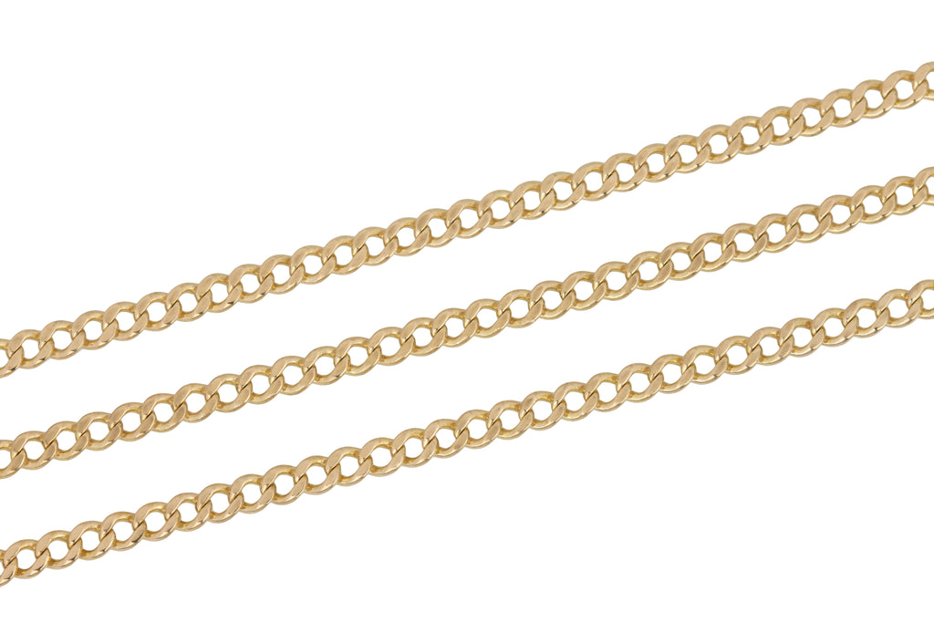 Men's 14K Yellow Gold 10mm Dog Tag Link Chain Clasp-Less 25.00 Neckla