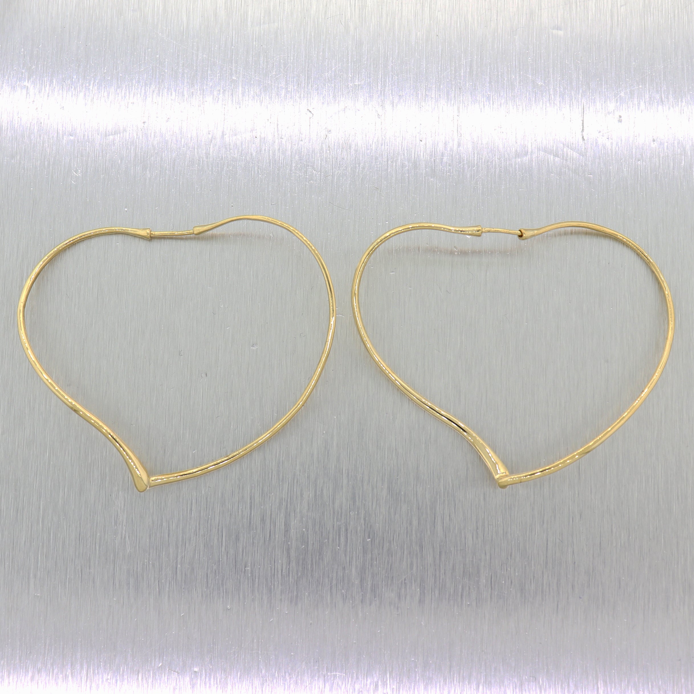 tiffany open heart hoop earrings