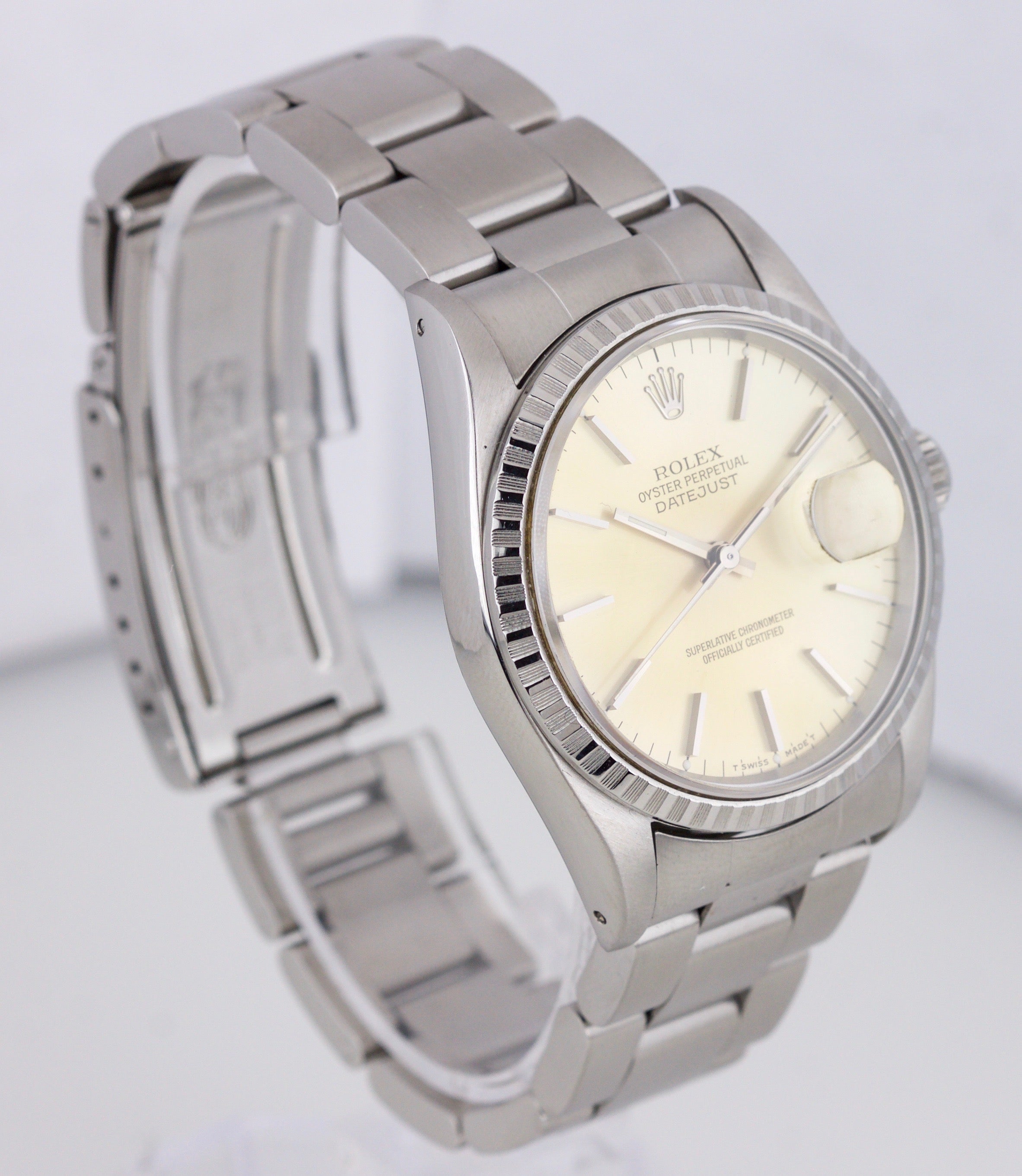 1994 Rolex DateJust Silver Tone Patina 