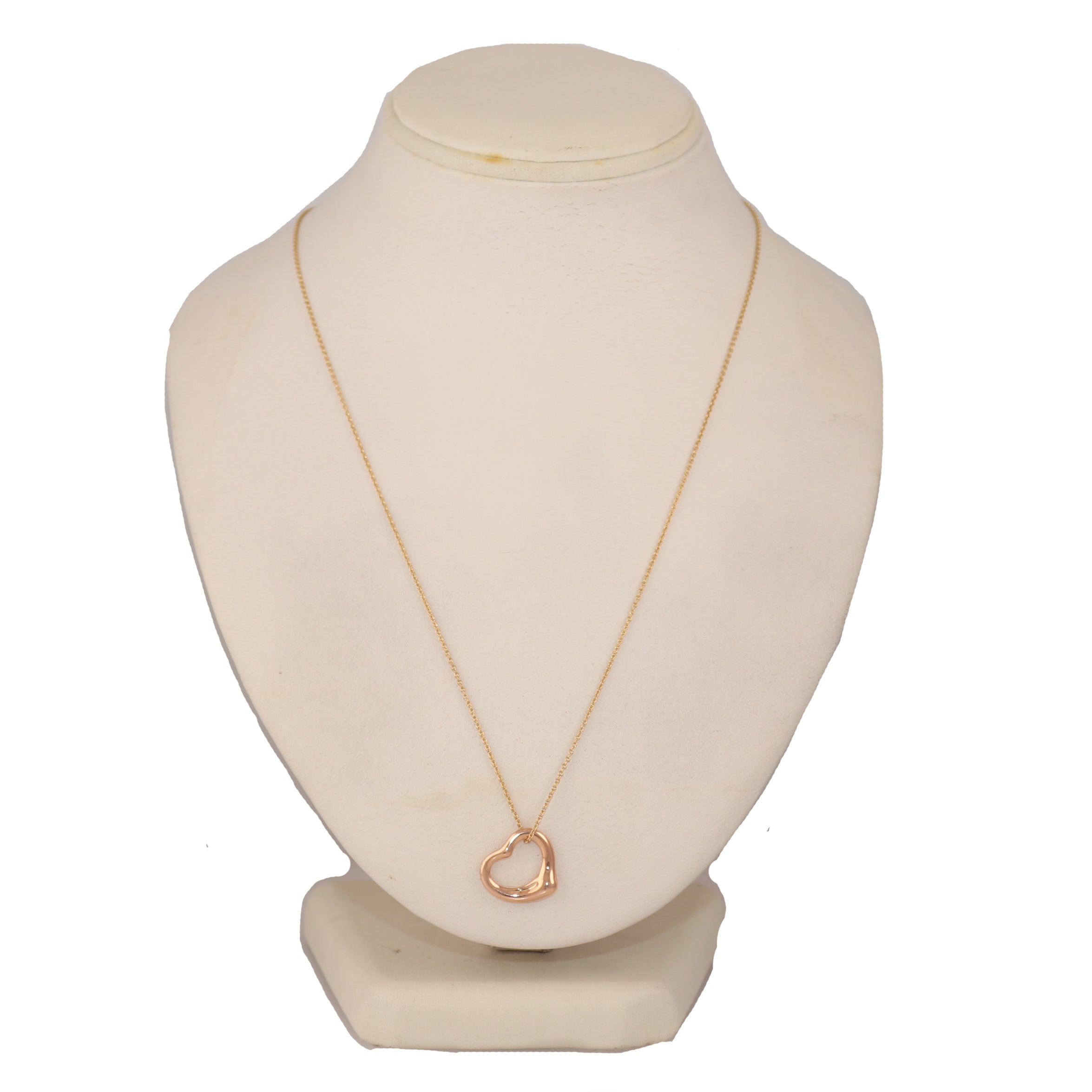 elsa peretti open heart pendant rose gold