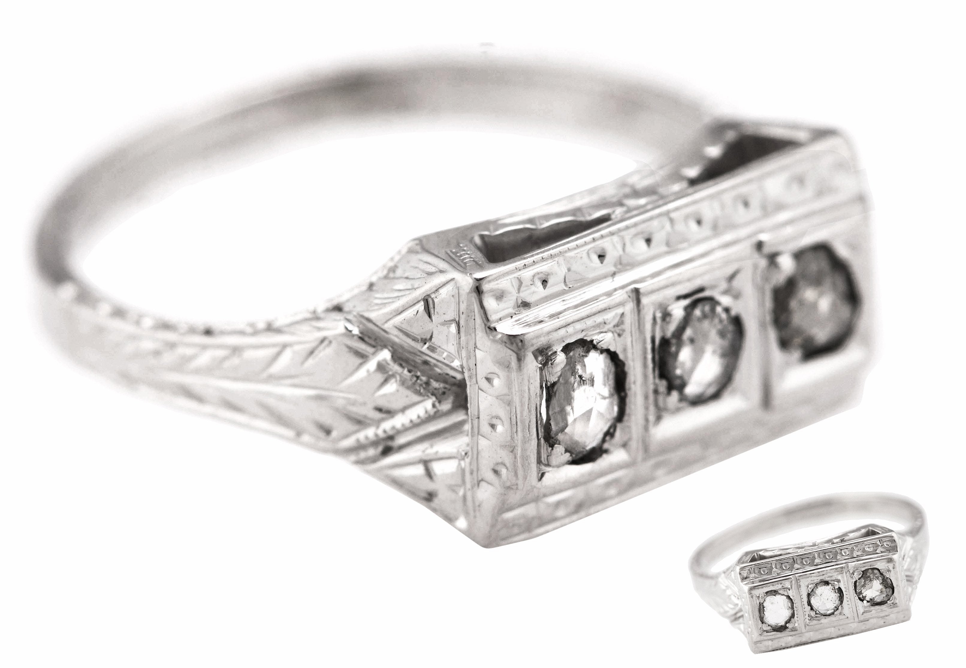 Ladies Exquisite 14K 585 White Gold 2.21ctw Diamond Belt Buckle Cockta