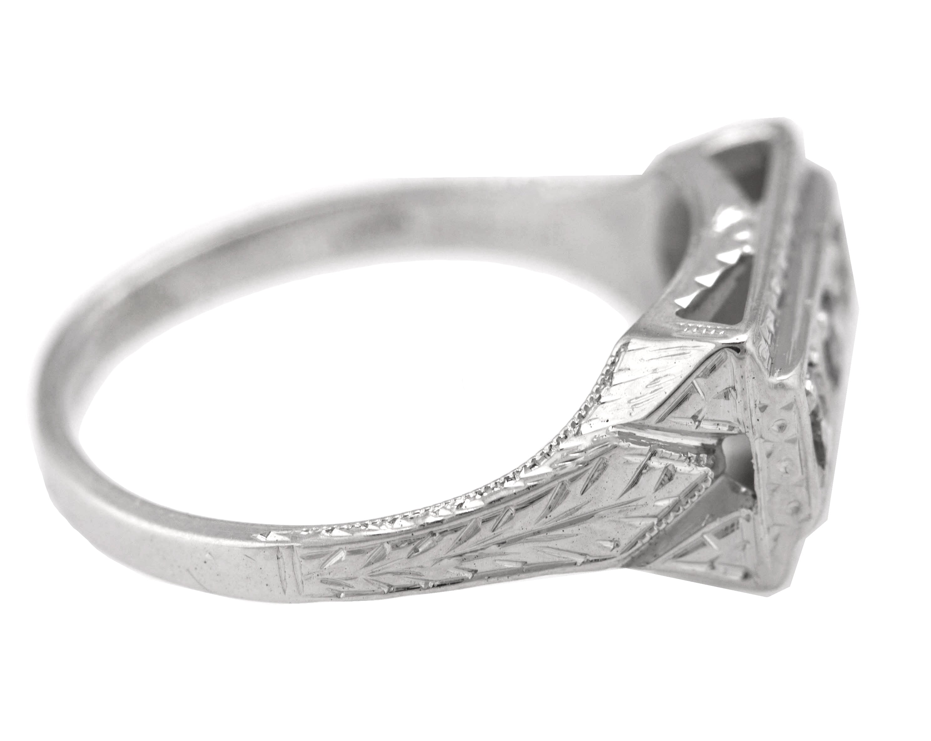 Ladies Exquisite 14K 585 White Gold 2.21ctw Diamond Belt Buckle Cockta