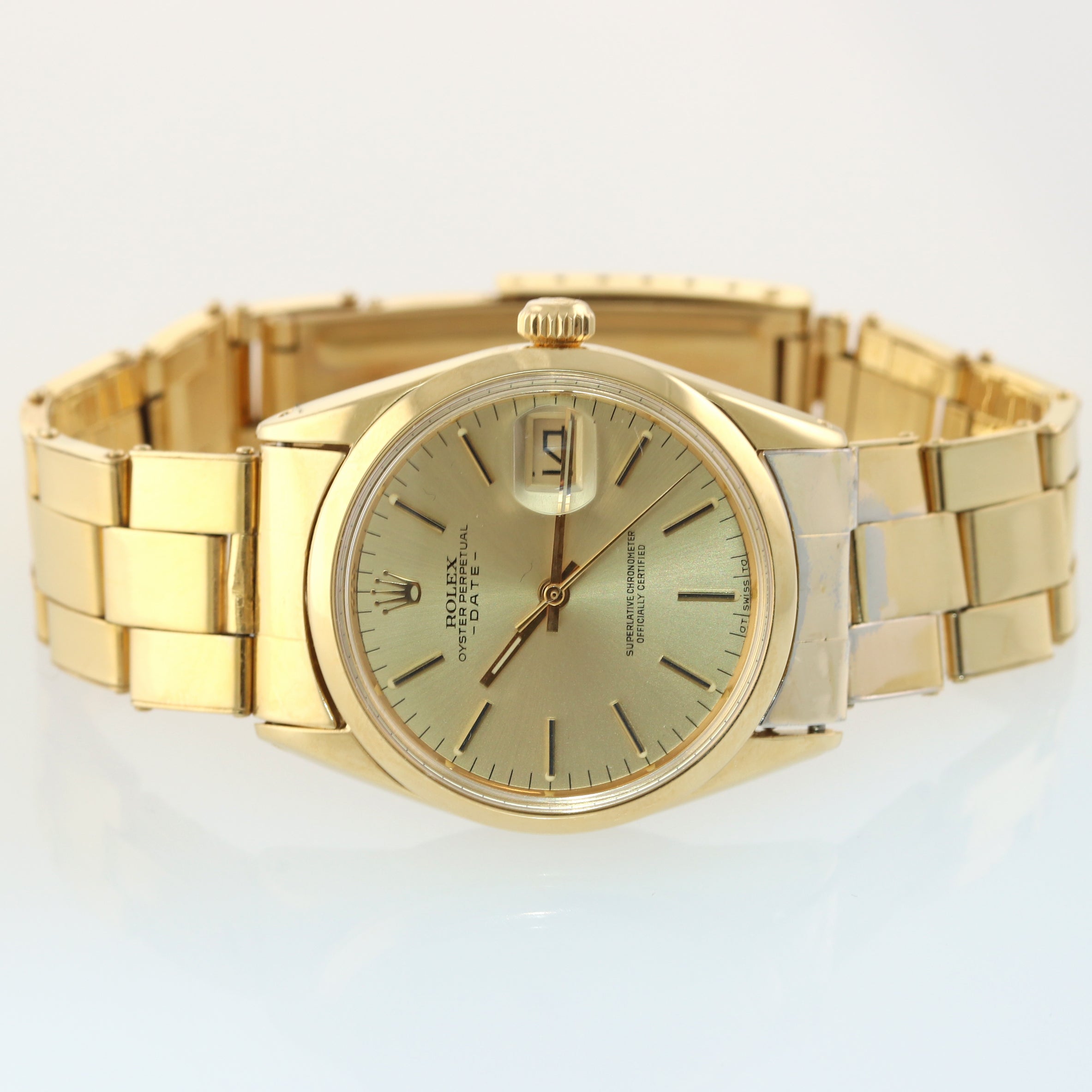 Rolex Oyster Date 34mm 1550 Gold Plated 