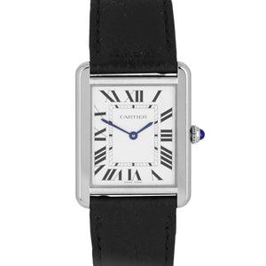 cartier tank watch with date