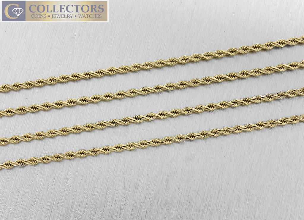 Men's 14K Yellow Gold 10mm Dog Tag Link Chain Clasp-Less 25.00 Neckla