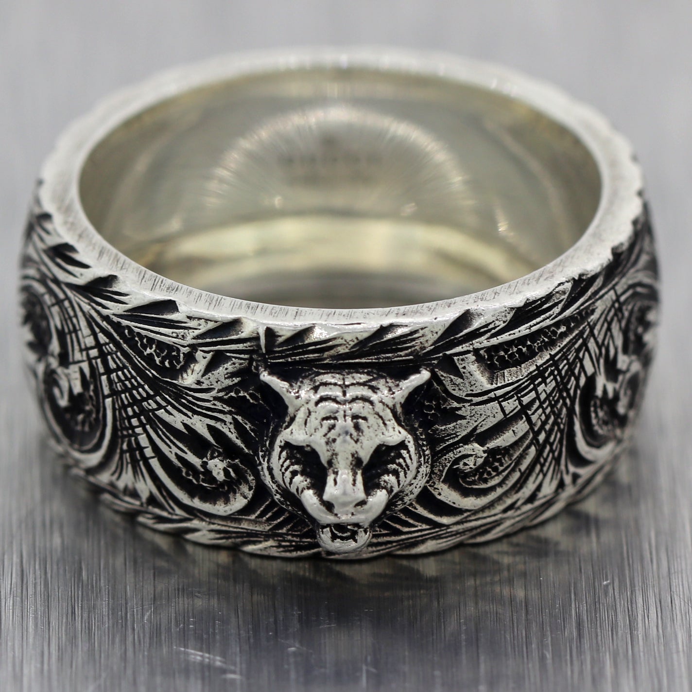 Men's Gucci Sterling Silver Tiger Head 