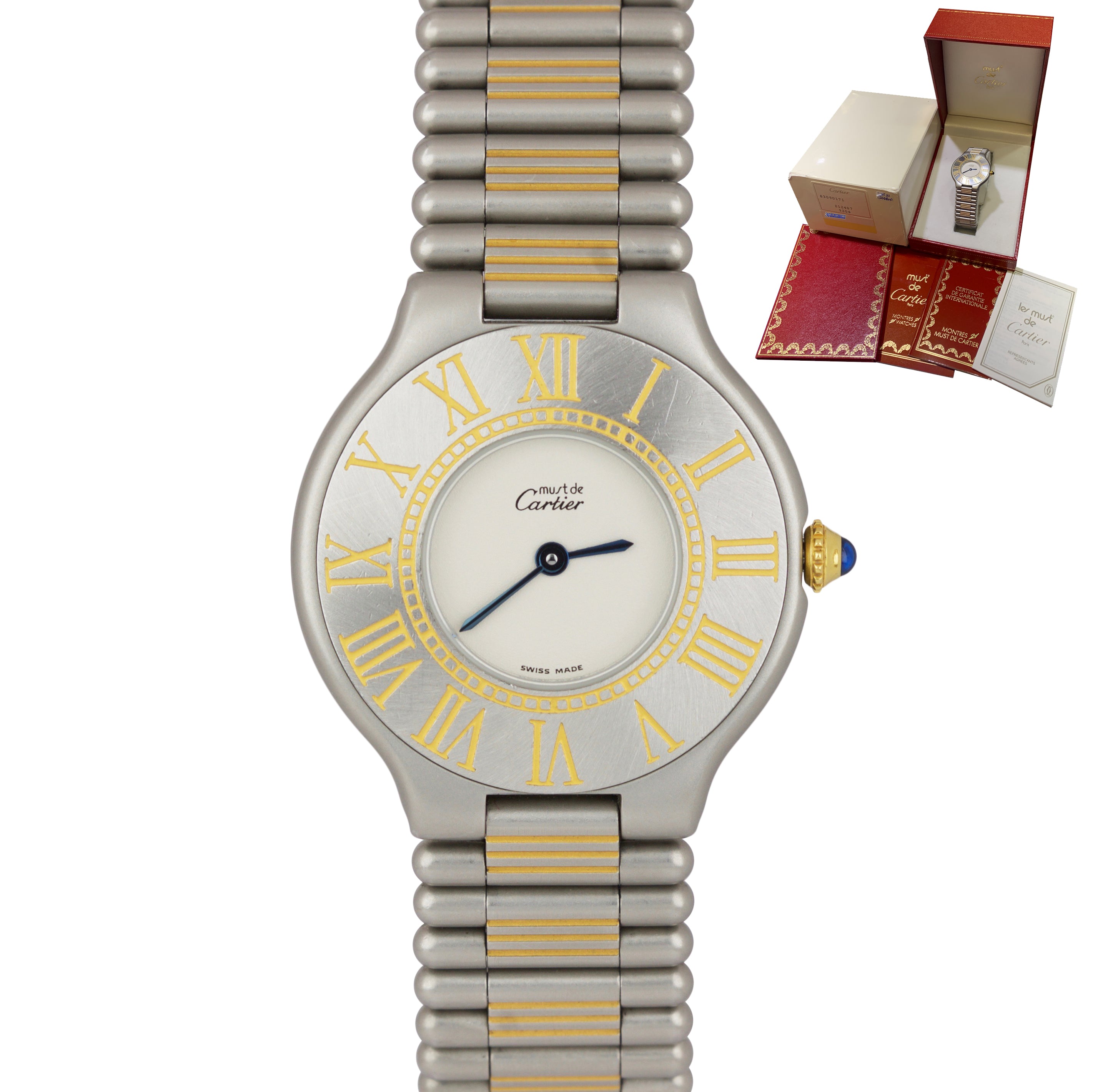 31mm Stainless Steel Gold Quartz Watch 