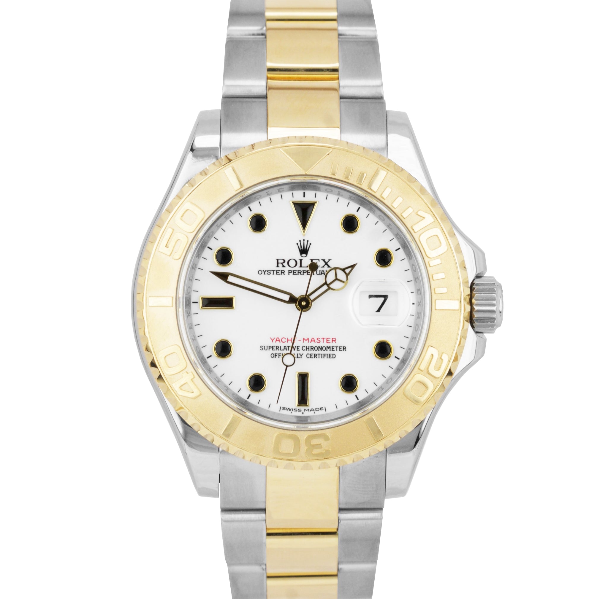 REHAUT MINT Rolex Yacht-Master 40mm 18K Two-Tone Steel Gold White Watc