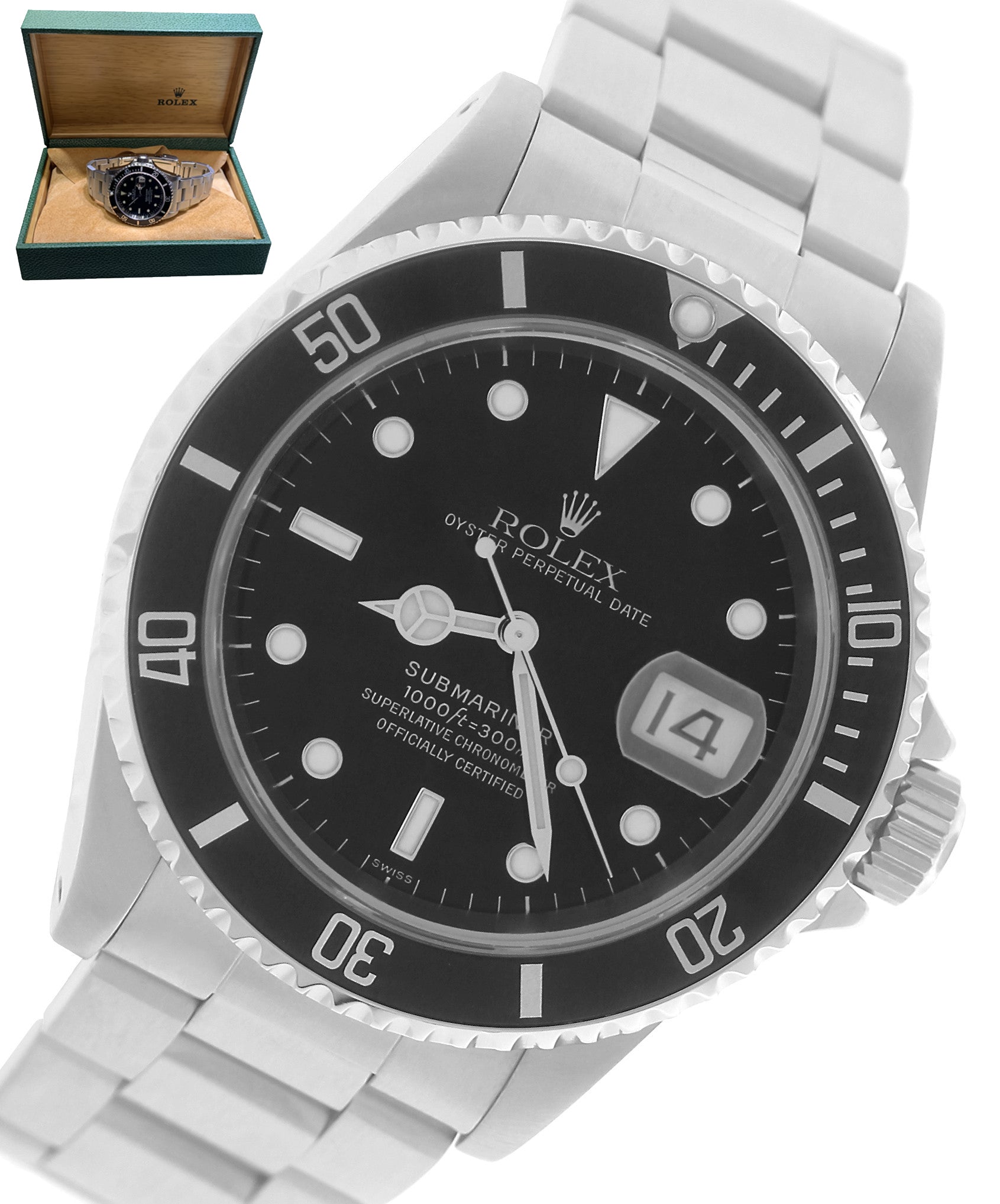 rolex submariner 16610 swiss only