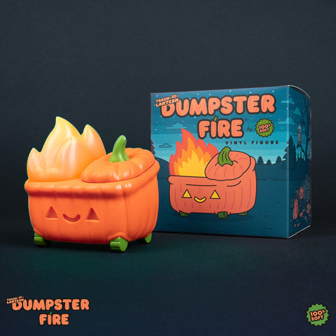 trash-o-lantern dumpster fire