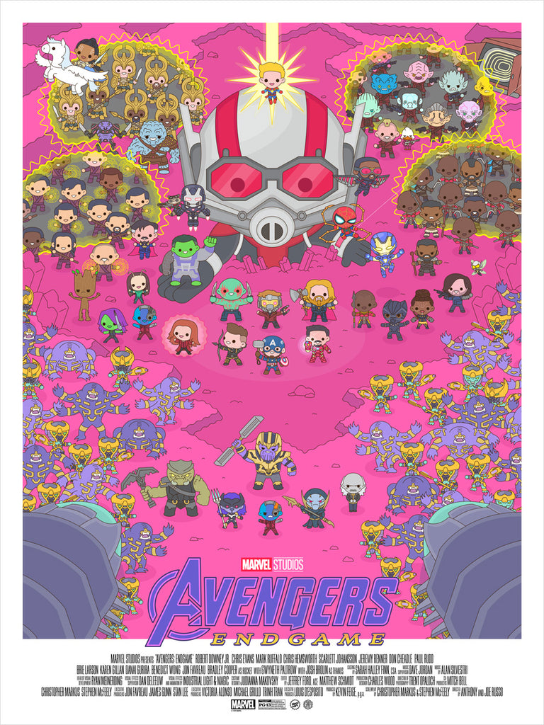 Cartoon poster of the movie The Avengers: Endgame