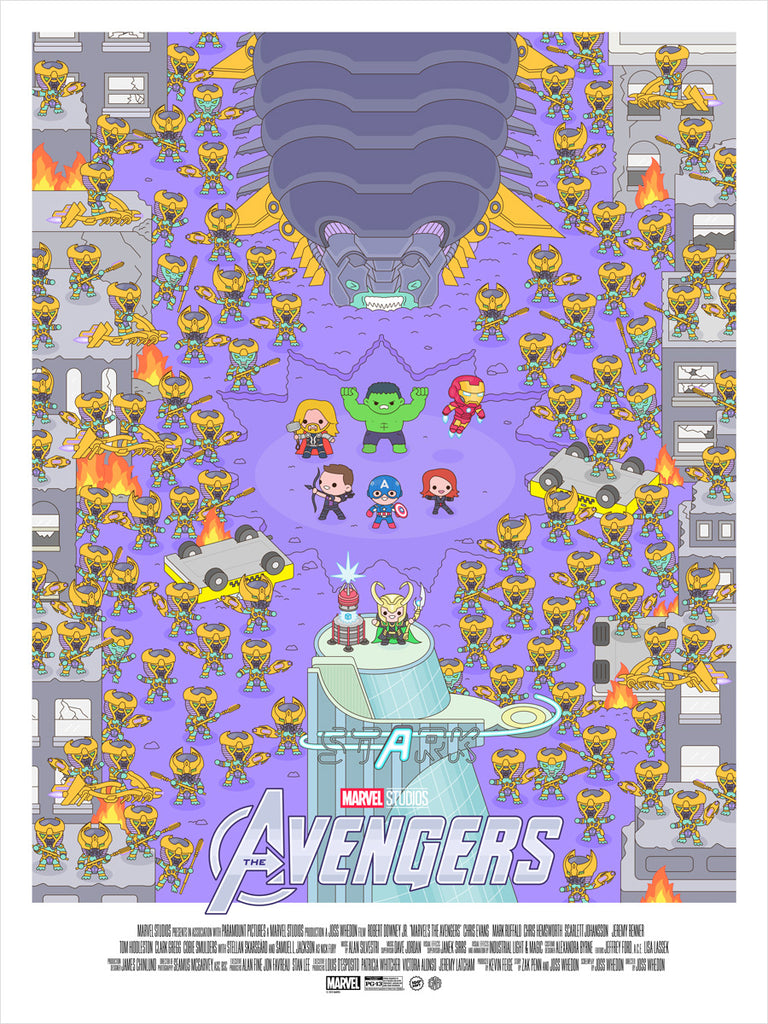 Cartoon poster of the movie The Avengers