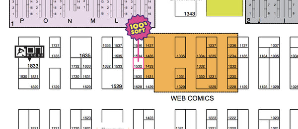 SDCC Map with 100% Soft booth marked