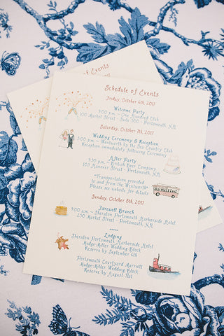 wedding schedule of events