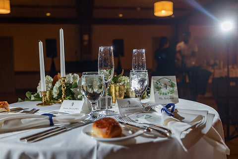 wedding day table setting