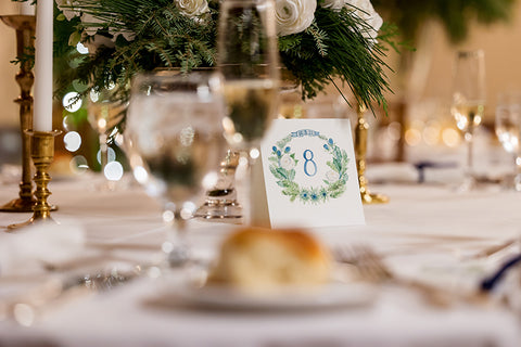 wedding table number