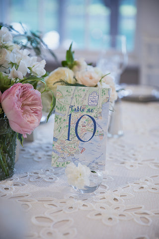 watercolor map table number