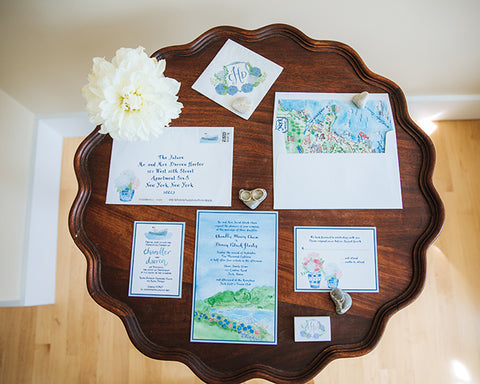 custom wedding invitation suite